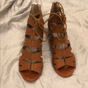 DNA footwear lace-up open toe ankle strap sandals